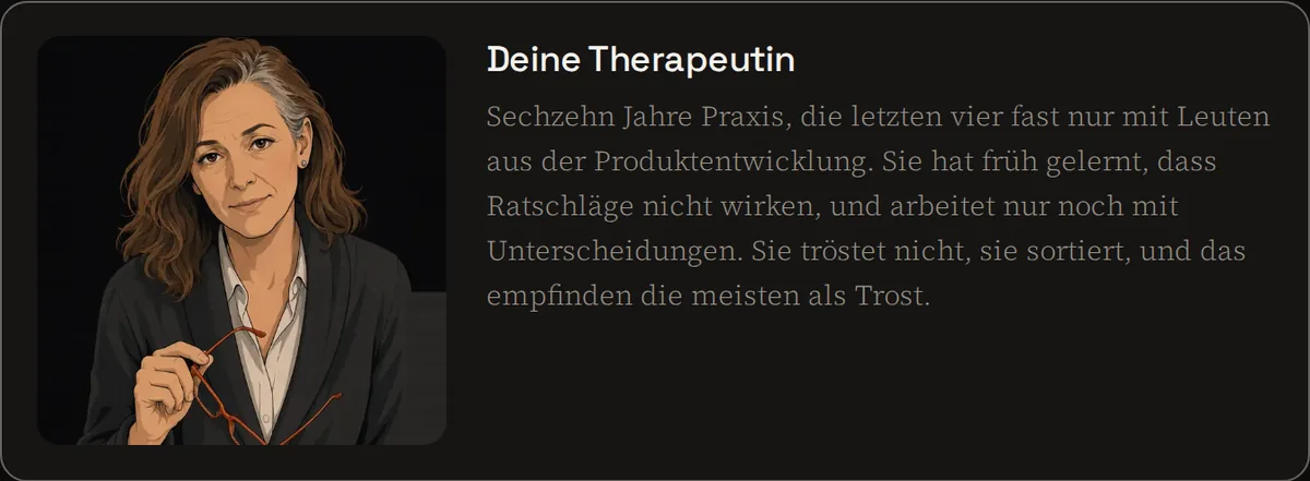 Steckbriefkarte „Deine Therapeutin